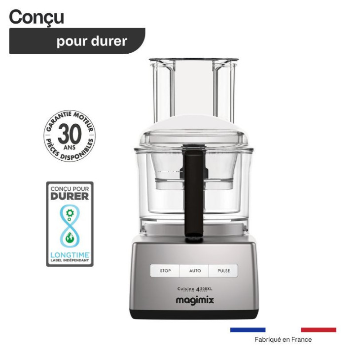 Robot multifonction MAGIMIX CS4200 XL Chrome Mat 18471F – Multifonction et Puissant | Ménachoc