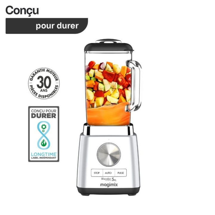 Blender POWER 5 XL CONNECT MAGIMIX 11643 - Chrome 2L | Mixeur puissant – Livraison rapide France