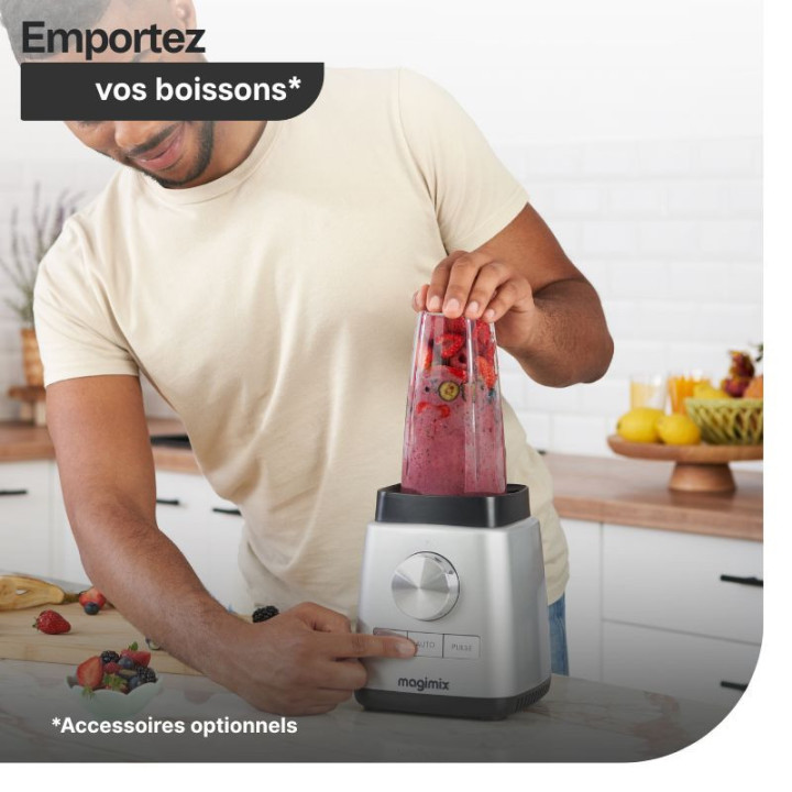 Blender POWER 5 XL CONNECT MAGIMIX 11643 - Chrome 2L | Mixeur puissant – Livraison rapide France