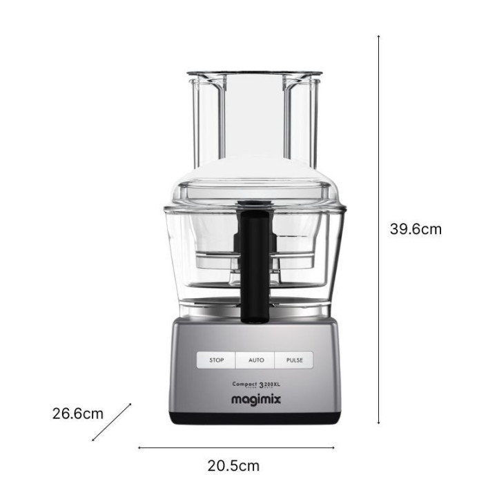 Robot multifonction MAGIMIX CS3200 XL Chrome Mat 18371F - Multifonction et Puissant | Ménachoc