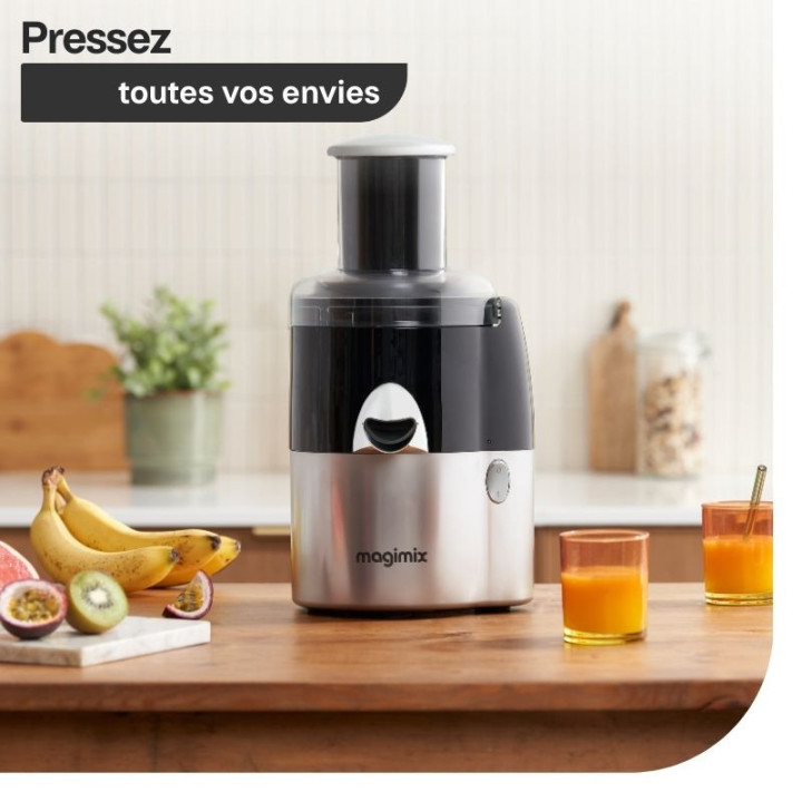 Extracteur de jus JUICE EXPERT 3 MAGIMIX 18082F - Chrome et Noir  Ménachoc