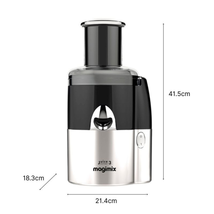 Extracteur de jus JUICE EXPERT 3 MAGIMIX 18082F - Chrome et Noir  Ménachoc