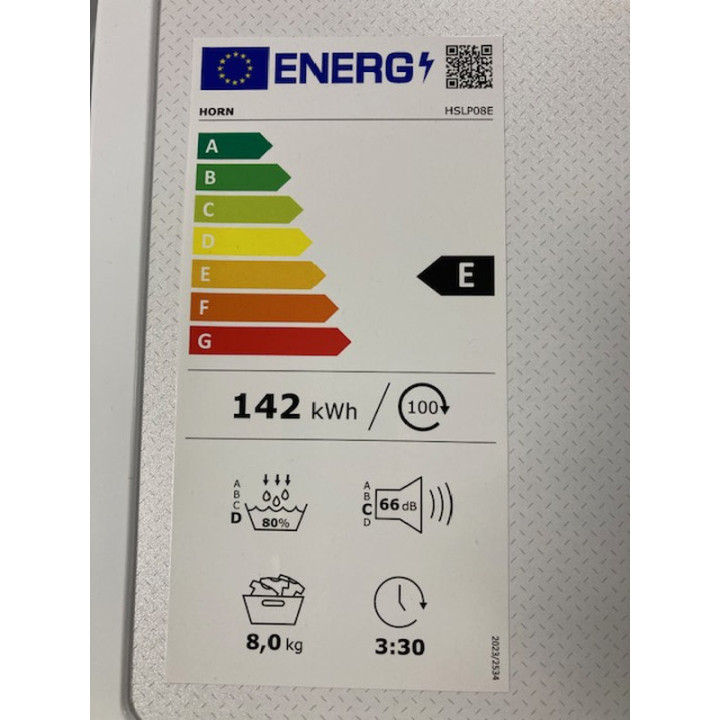 Sèche linge pompe à chaleur HORN HSLP08E - 8kg classe E