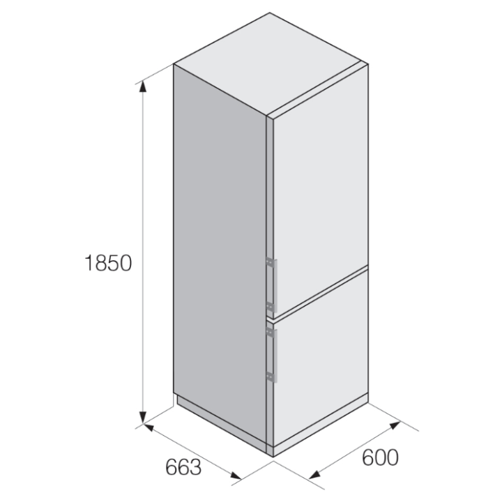 Réfrigérateur combiné RFN23841W ASKO - 326L - Blanc | Ménachoc