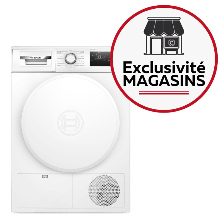 Sèche-linge WTH8300MFR pompe à chaleur BOSCH - 8 kg | Ménachoc