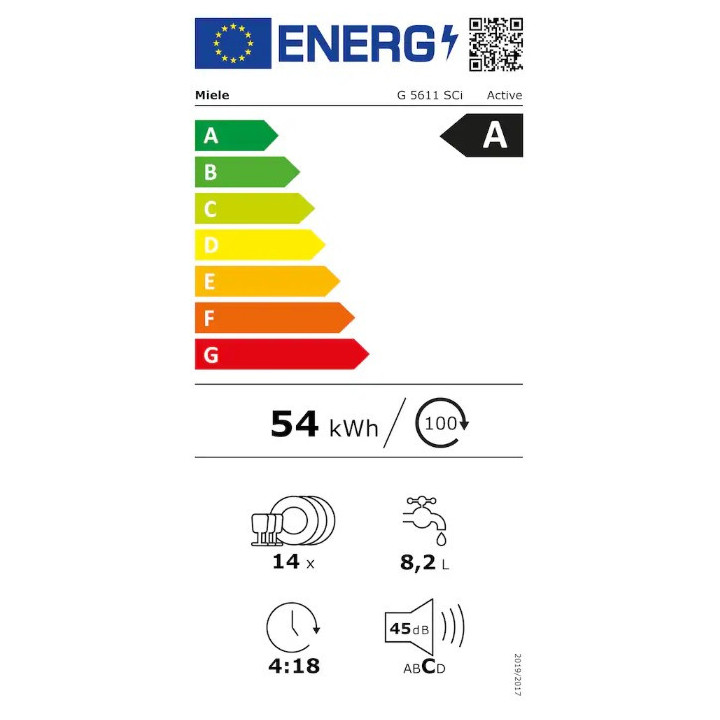 Lave vaisselle pose libre G5611BB SCi Active Blanc Brillant MIELE - 13 couverts | Ménachoc
