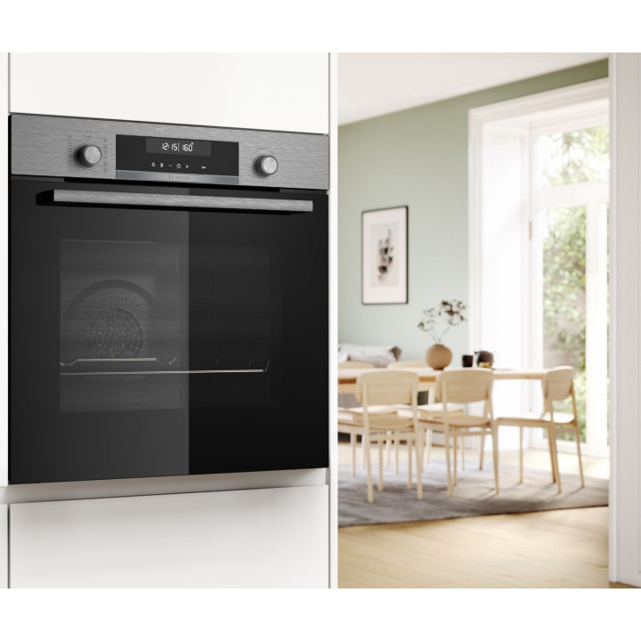 Four encastrable pyrolyse BOSCH inox Série 6 Air Fry HBG578ES7 - 71L | Ménachoc