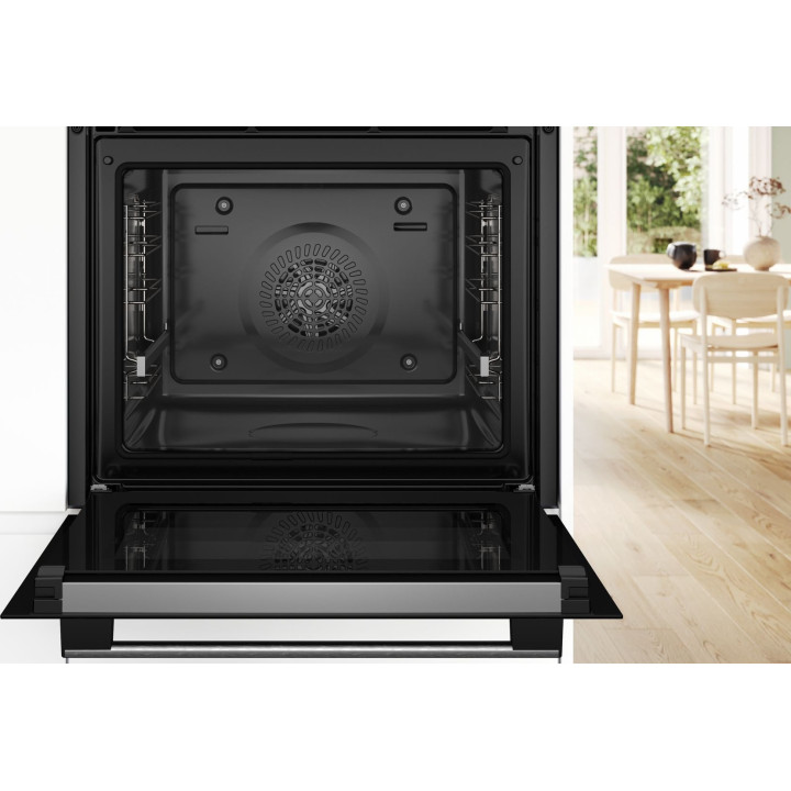 Four encastrable pyrolyse BOSCH inox Série 6 Air Fry HBG578ES7 - 71L | Ménachoc