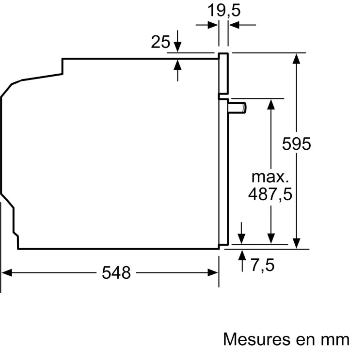 Four encastrable pyrolyse BOSCH inox Série 6 Air Fry HBG578ES7 - 71L | Ménachoc