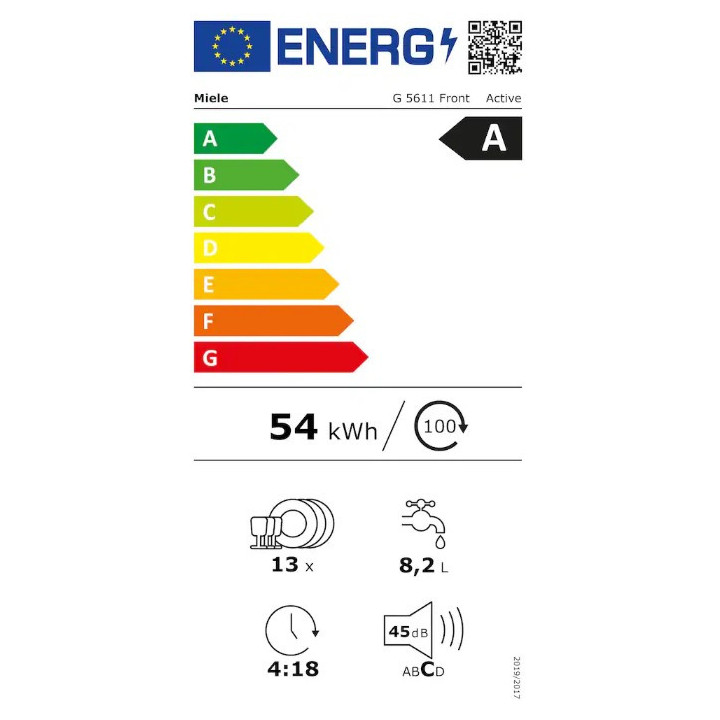 Lave vaisselle pose libre G5611BB SCi Active Blanc Brillant MIELE - 13 couverts | Ménachoc