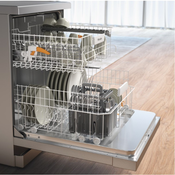 Lave vaisselle pose libre G 5611 Front Active Façade CleanSteel Inox antitrace MIELE - 13 couverts | Menachoc