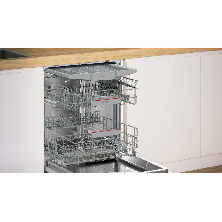 Lave-vaisselle encastrable avec bandeau 60 cm Acier brossé BOSCH Série 4 SMI4HCS07E - 14 couverts