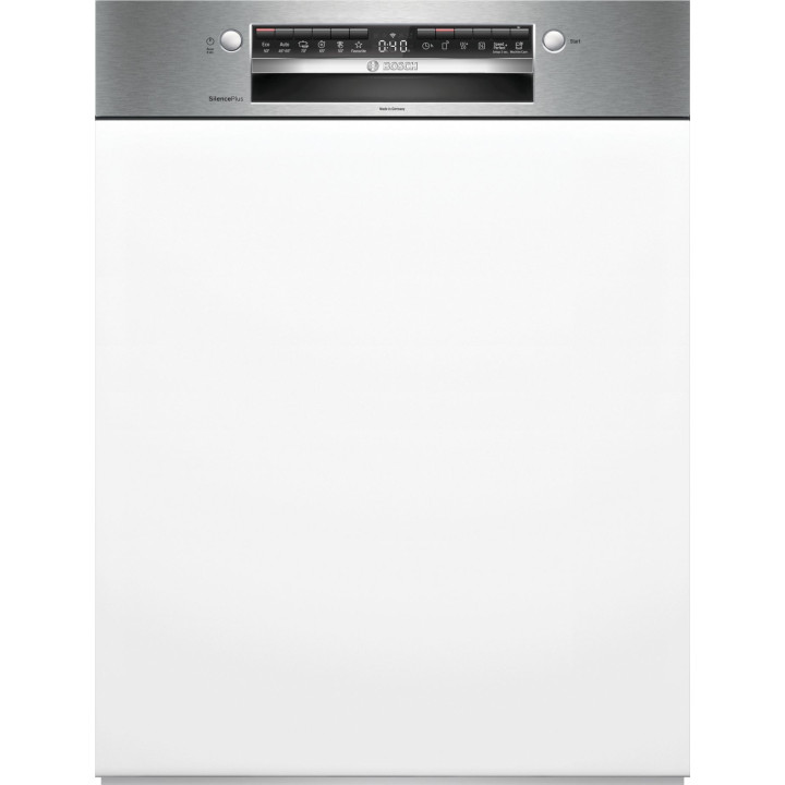 Lave-vaisselle encastrable avec bandeau 60 cm Acier brossé BOSCH Série 4 SMI4HCS07E - 14 couverts