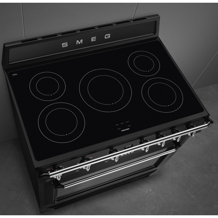 Piano de cuisson SMEG TR90IPBL vue de face