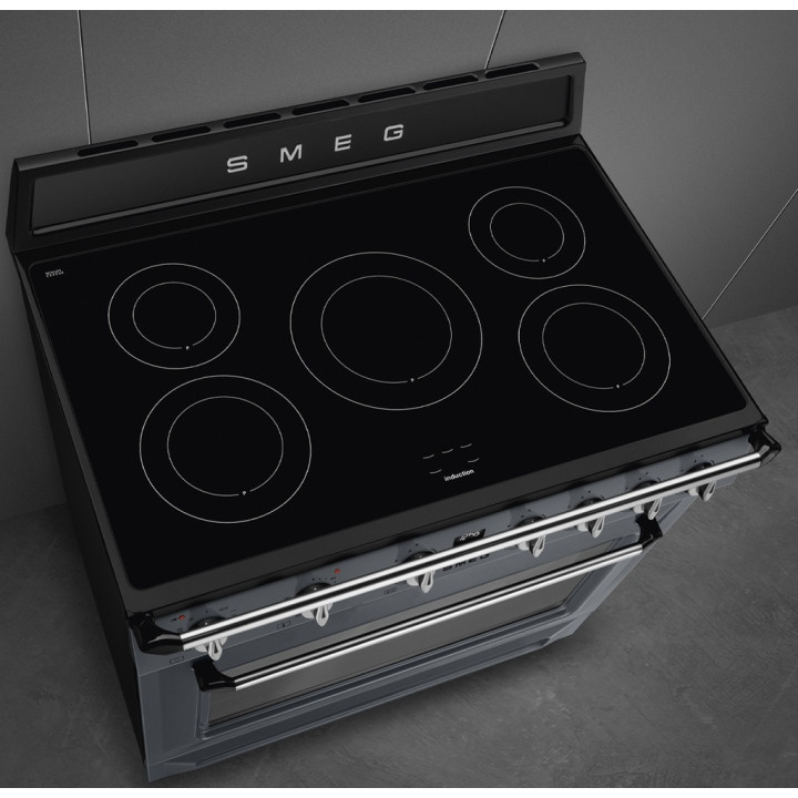 Piano de cuisson SMEG TR90IPGR vue de face