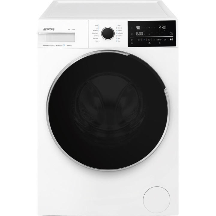 Lave-linge hublot SMEG WNP96SLAAIN1 vue de face