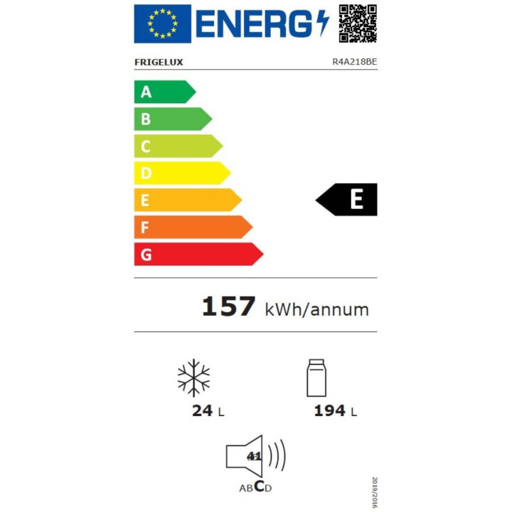 Réfrigérateur 1 porte FRIGELUX blanc R4A218BE - 218L | Ménachoc
