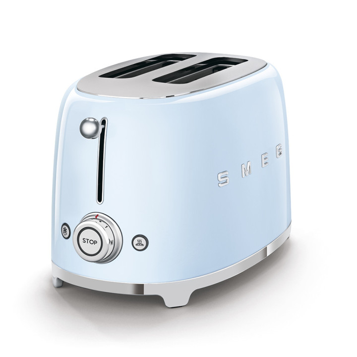 Toaster SMEG Bleu Azur TSF01PBEU | Ménachoc