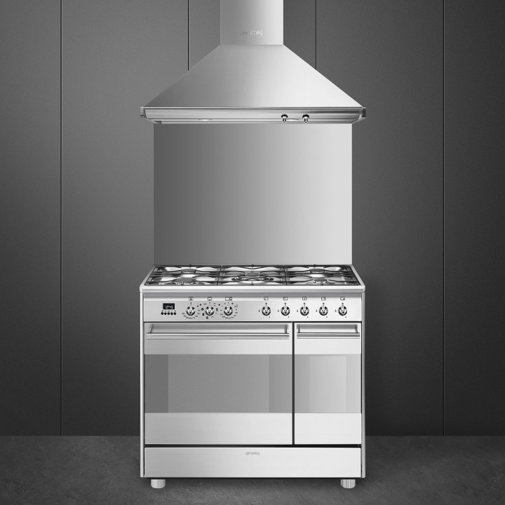Piano de cuisson GAZ SMEG SCB92MX8 Esthétique Classica Concerto 90 cm  | Ménachoc