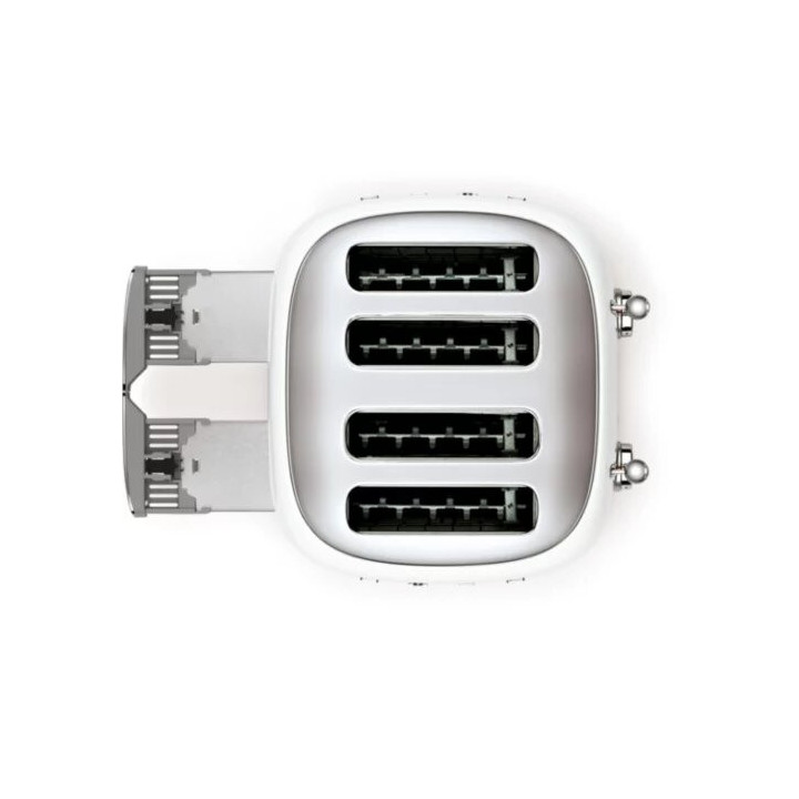 Toaster 4 fentes SMEG Blanc TSF03WHEU | Ménachoc