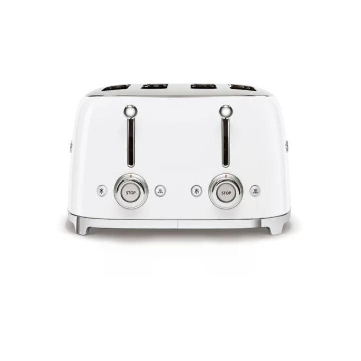 Toaster 4 fentes SMEG Blanc TSF03WHEU | Ménachoc