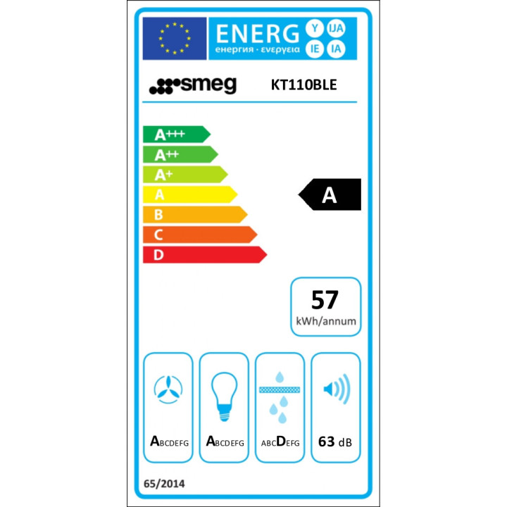 Hotte décorative murale Victoria SMEG KT110BLE | Ménachoc