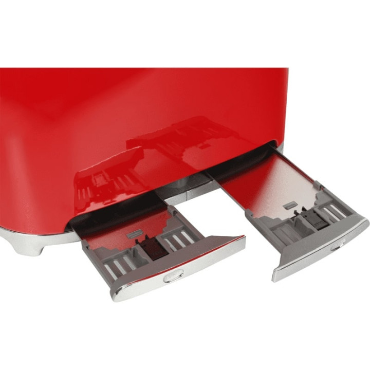 Toaster 4 fentes SMEG Rouge TSF03RDEU | Ménachoc