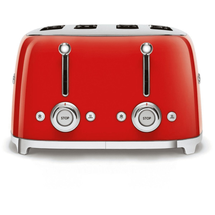 Toaster 4 fentes SMEG Rouge TSF03RDEU | Ménachoc