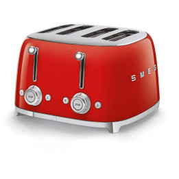 Toaster 4 fentes SMEG Rouge TSF03RDEU | Ménachoc