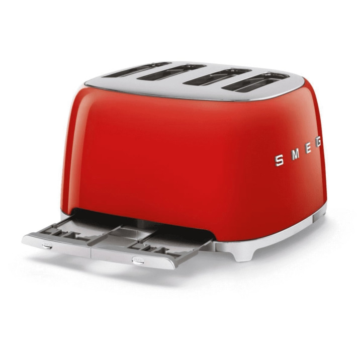 Toaster 4 fentes SMEG Rouge TSF03RDEU | Ménachoc