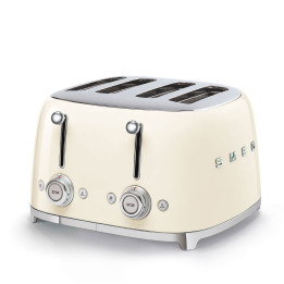 Toaster 4 fentes SMEG Crème TSF03CREU | Ménachoc