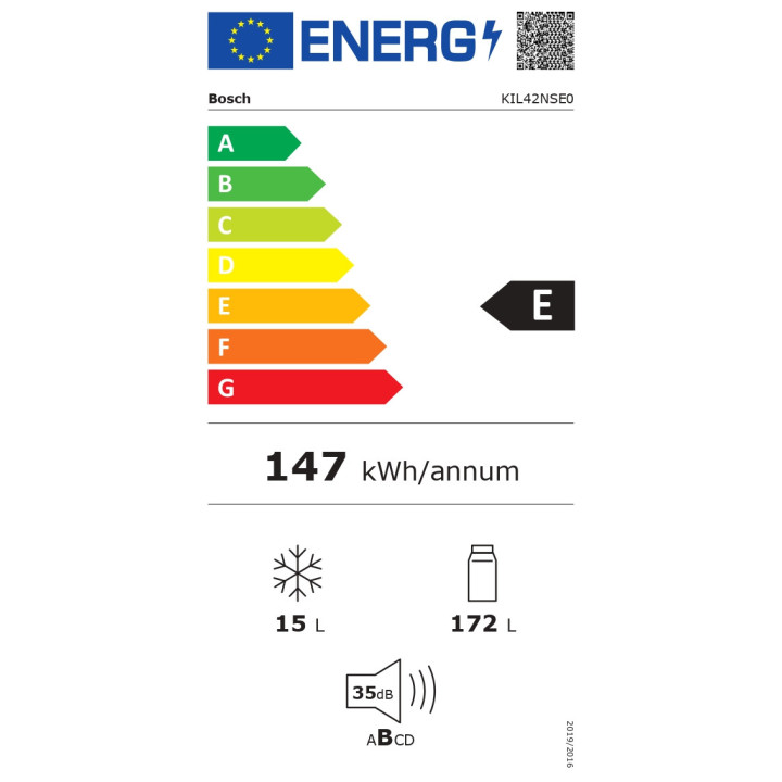 RÉFRIGÉRATEUR 1 PORTE ENCASTRABLE BOSCH KIL42NSE0 | Ménachoc
