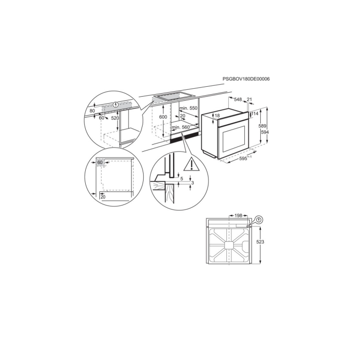 Four Encastrable Pyrolyse 600 SurroundCook® ELECTROLUX EOF6P76X  | Ménachoc