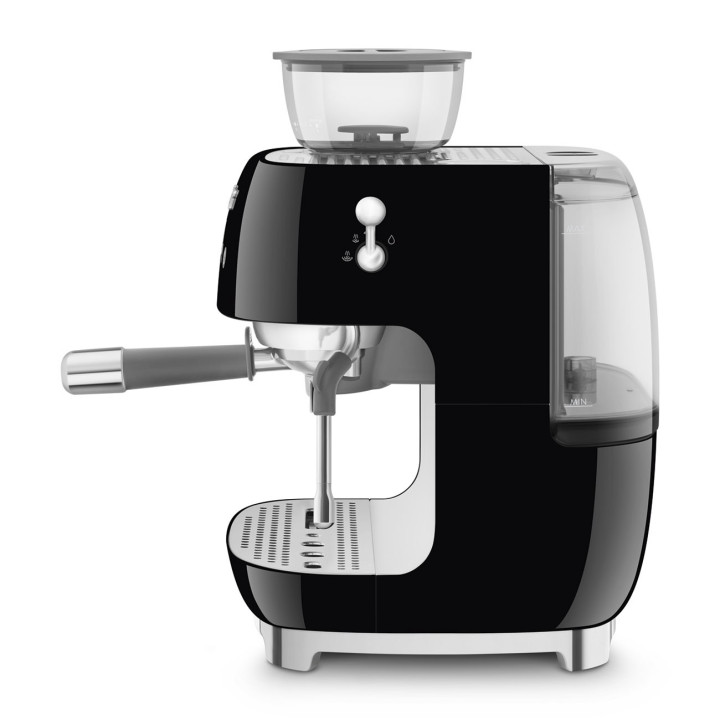 Machine à café Expresso manuelle avec broyeur intégré SMEG Noir EGF03BLEU | Ménachoc