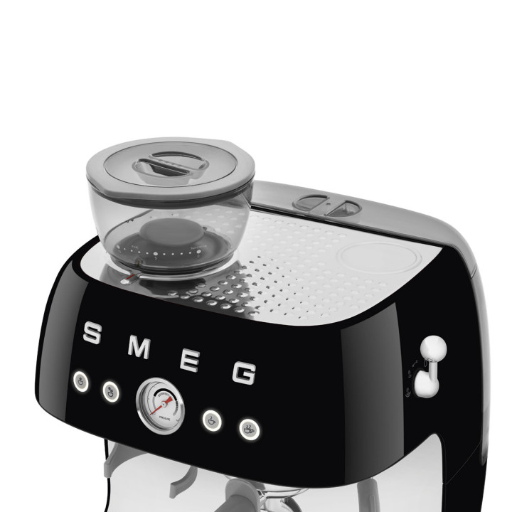 Machine à café Expresso manuelle avec broyeur intégré SMEG Noir EGF03BLEU | Ménachoc