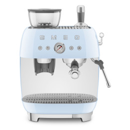 Machine à café Expresso manuelle avec broyeur intégré SMEG Bleu Azur EGF03PBEU | Ménachoc