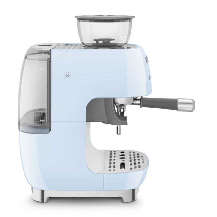 Machine à café Expresso manuelle avec broyeur intégré SMEG Bleu Azur EGF03PBEU | Ménachoc