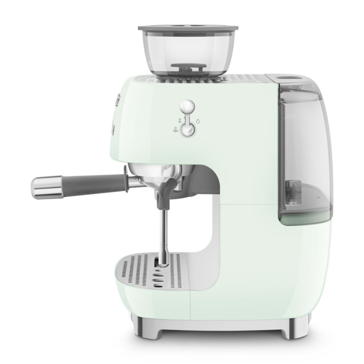 Machine à café Expresso manuelle avec broyeur intégré SMEG Vert d'eau EGF03PGEU | Ménachoc