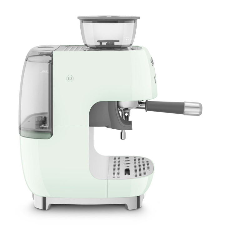 Machine à café Expresso manuelle avec broyeur intégré SMEG Vert d'eau EGF03PGEU | Ménachoc