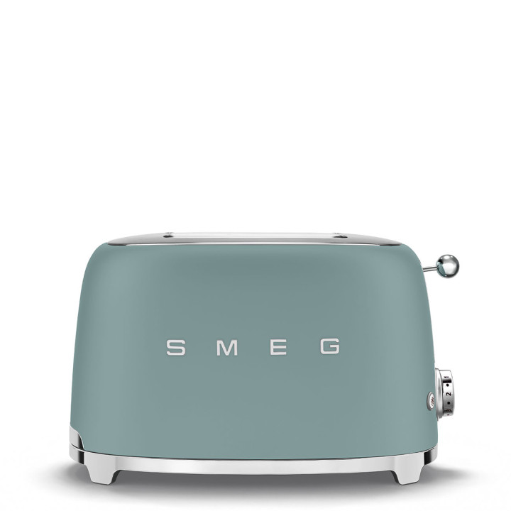 Toaster SMEG Vert Émeraude Mat TSF01EGMEU | Ménachoc