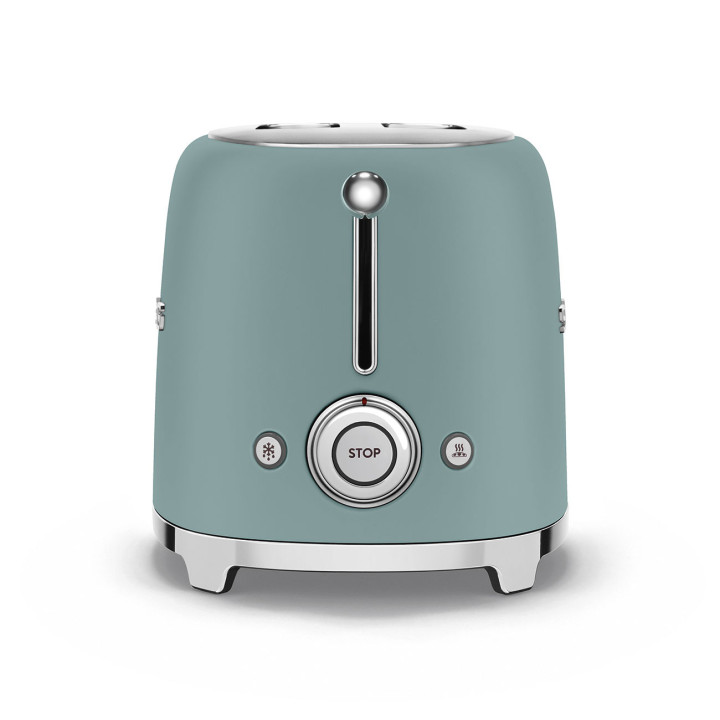 Toaster SMEG Vert Émeraude Mat TSF01EGMEU | Ménachoc